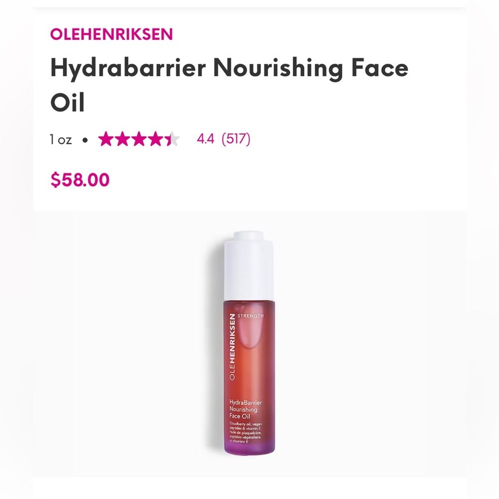 Olehenriksen Hydrabarrier Nourishing Face Oil